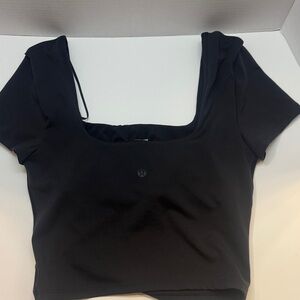lululemon athletica Black Crop Top Size 6